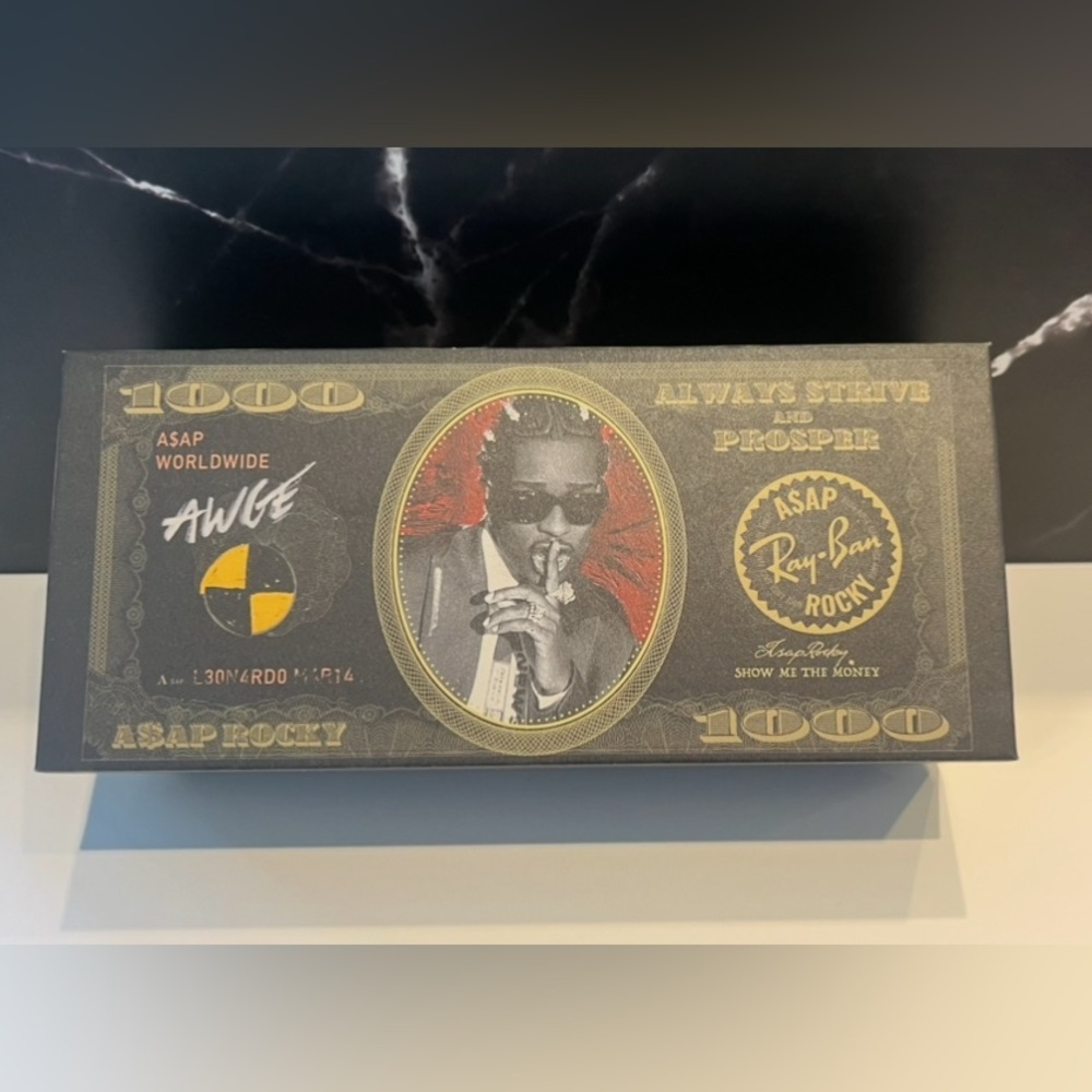 Special Edition ASAP Rocky black Ray-ban sunglasses - Picture 6 of 6